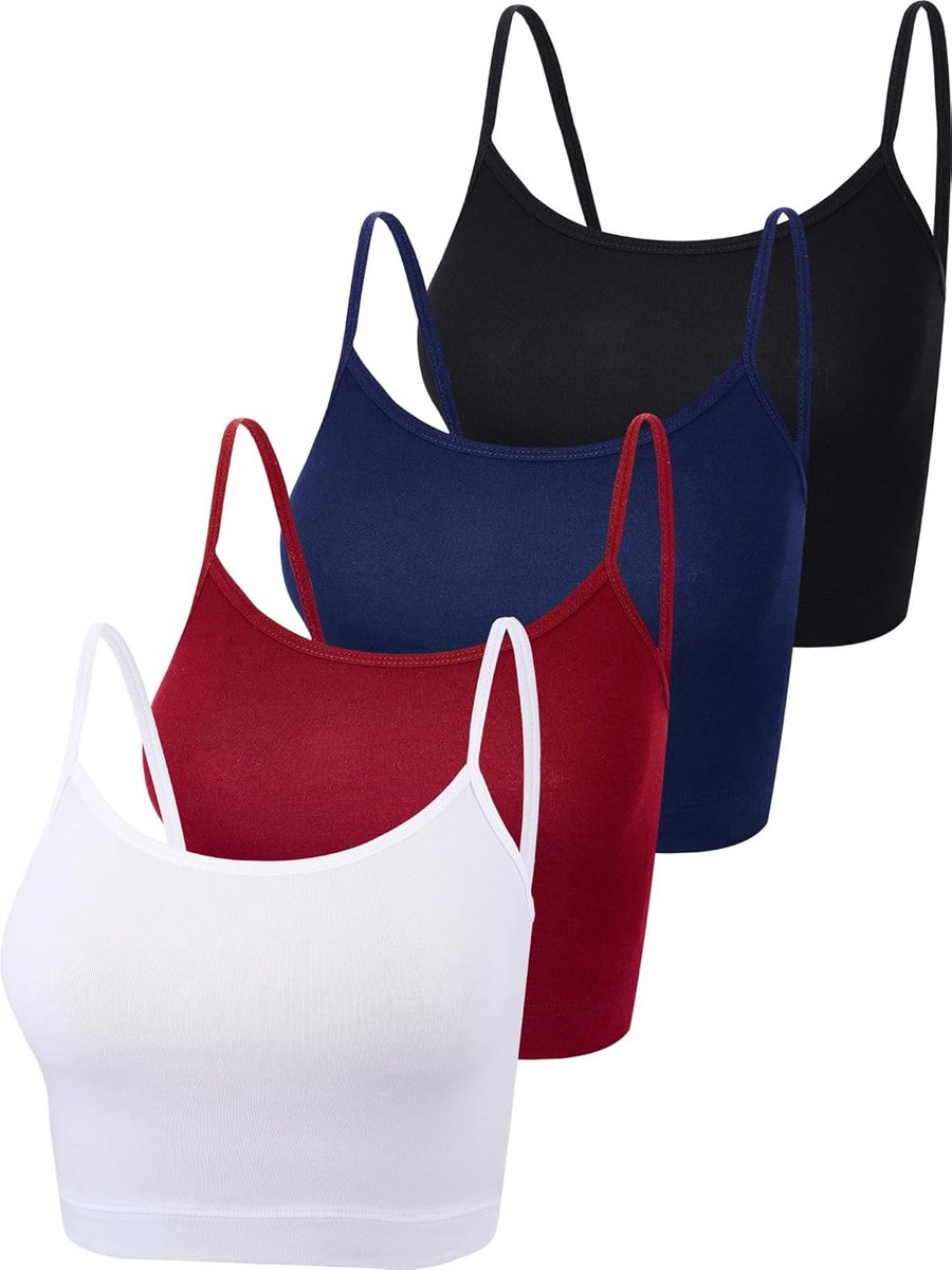 3 stuks lijfjes top crop tanktop