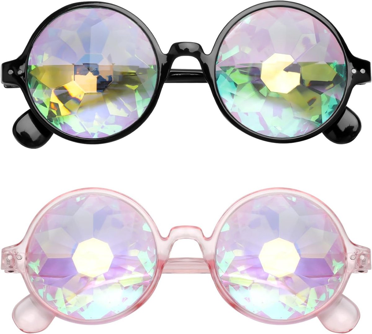 Brillen, Grappige Festivalbril Kaleidoscoopbril Rave Zonnebril Leuke Feestbril voor Volwassenen, voor Muziekfestivals, Raves, Kostuumfeesten