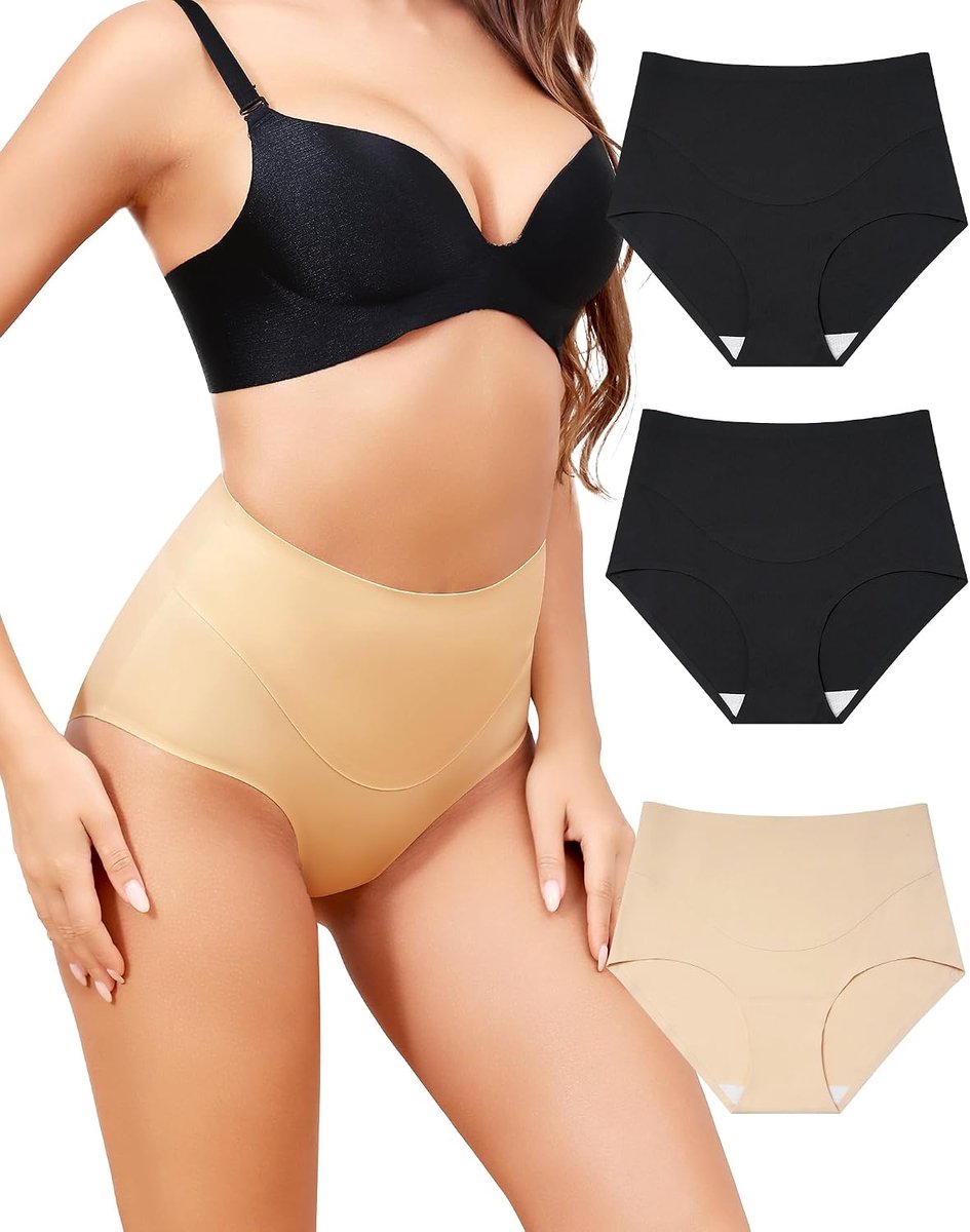 Corrigerende onderbroek voor dames, hoge taille, korsetbroek, bodyshaper, naadloos figuurvormend ondergoed, verpakking van 3 stuks, S-XXL