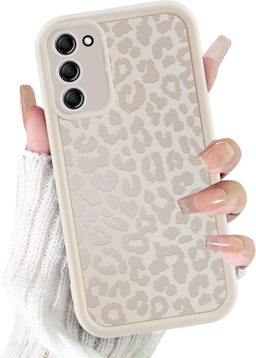 Hoes voor Samsung S20 FE 5G/S20 Lite/S20 Edition 6,5 inch, Aesthetisch luipaard patroon Hoes Wit Mat Dun Licht Siliconen Stootvast Anti-kras TPU Bumper Beschermhoes, 07