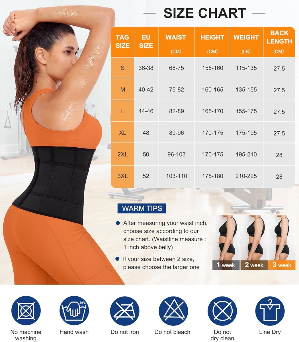 Afslankgordel voor dames, afslanken, sport, tailletrainer, korset, verstelbaar, saunariem, buikweg, verstelbare training