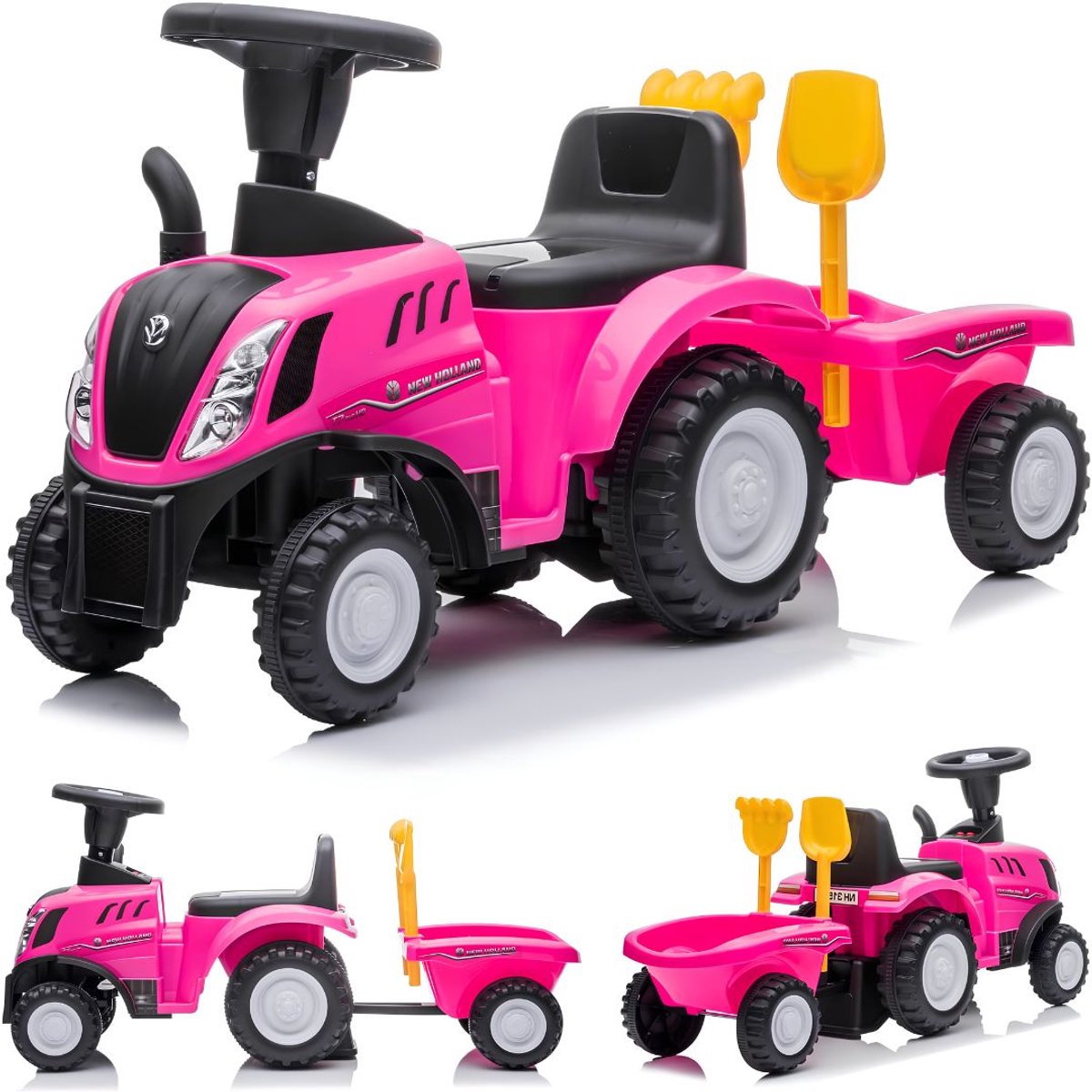 JCP® Loopauto - Speelgoed 1 Jaar - Buitenspeelgoed Peuter - Roze - 56cm x 29cm x 43cm
