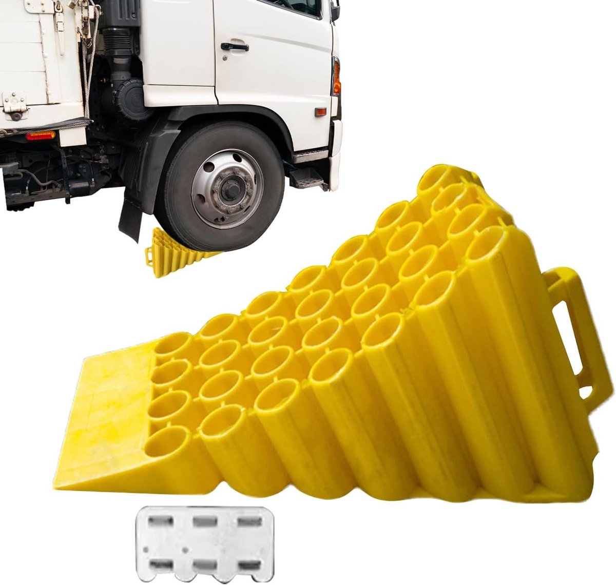 Wielstopper - Bandenstopper Antislip - Voertuig Beveiligen - Krachtige Tractie - 34 x 232 x 206 cm - Zwart
