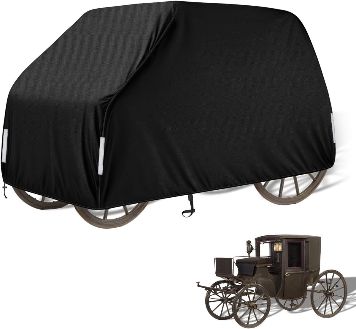 paardenkoets, 210D katoenen Oxford-stof, premium uv/waterdicht/stofdicht, universele autohoes