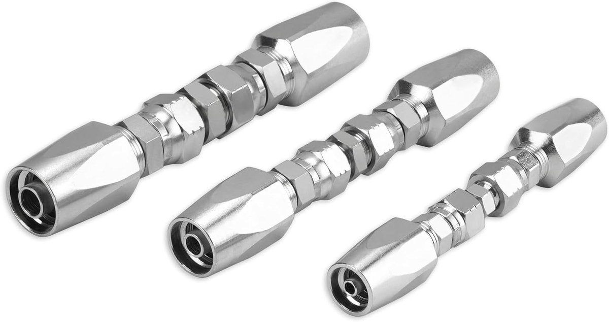 Hydraulische Slang Reparatie - Slang Koppeling - Noodreparaties Uitvoeren - Lekvrije Afdichting - 1/4" 3/8" 1/2" - Zilver