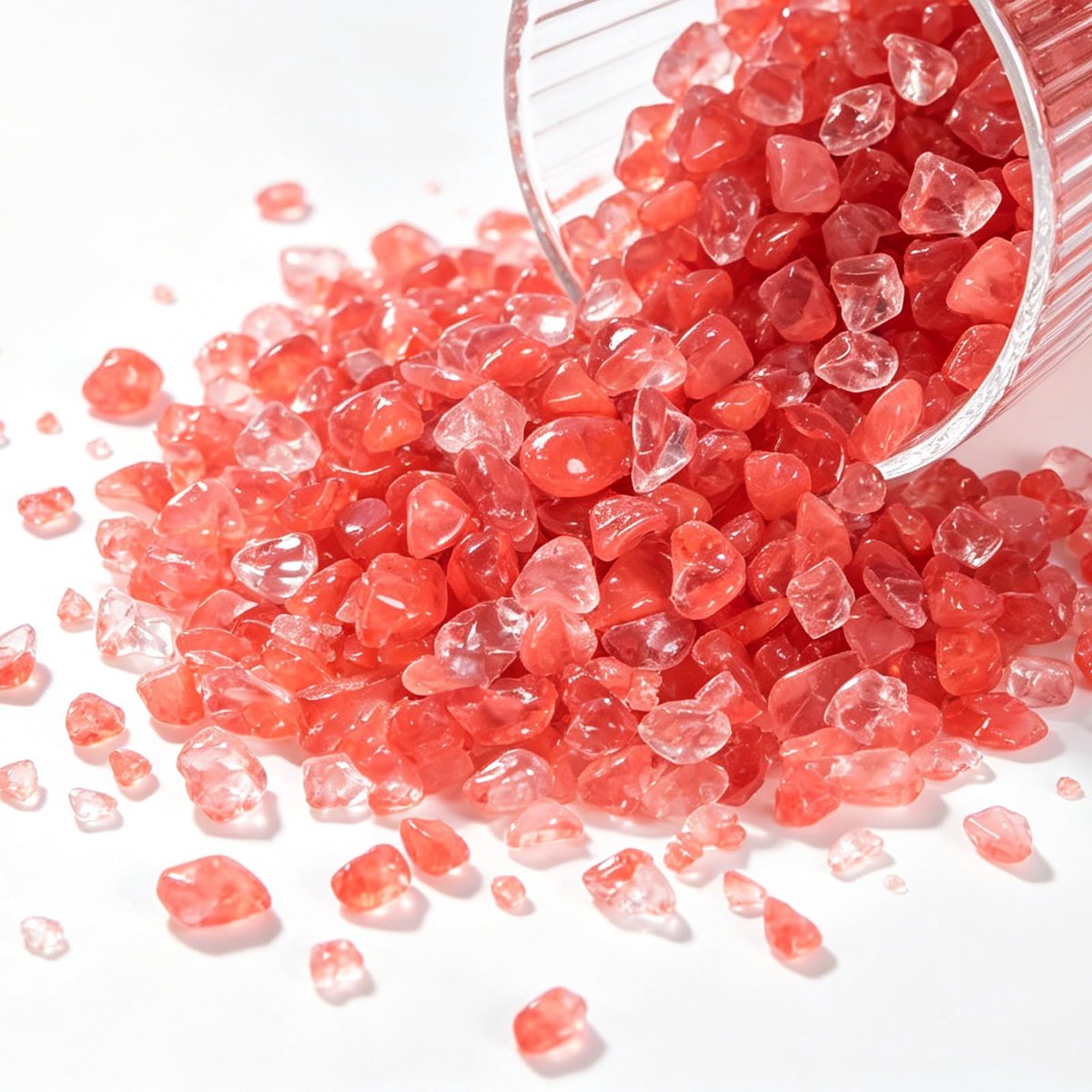 edelstenen, 400 g, trommelstenen, kleine edelstenen, sierstenen voor decoratie voor aquaria, bloempotten, sieraden maken en woondecoratie (watermeloenkleur)