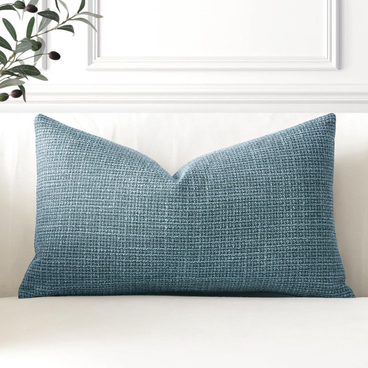 Linnen, 1 stuk, pure kleur, voor huis, woonkamer, slaapkamer, interieurdecoratie (Azul, 40 x 60 cm)