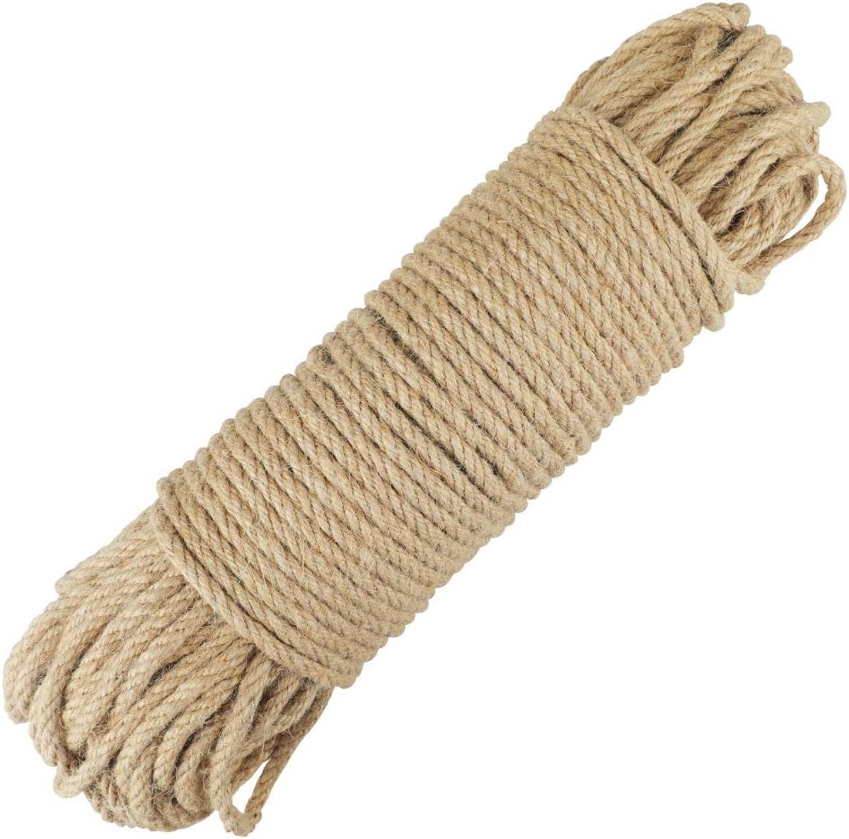 jijAcraft Jute touw, 6 mm dik jute koord, 50 m jute touw, voor doe-het-zelf, huisdecoratie, handwerk, tuinieren