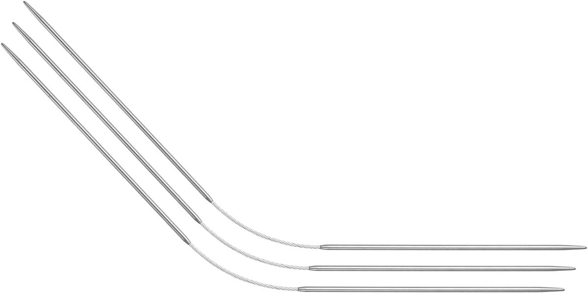 3 stuks maat US 0 (2 mm) dubbelpuntige flexibele breinaalden 23 cm roestvrijstalen naald voor handgemaakte projecten DIY breien