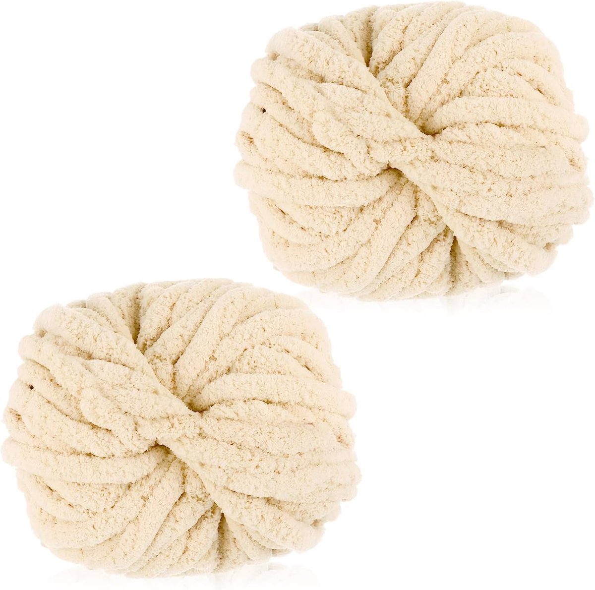 Wolblokken van 250g x 2 Voor Haken en Breien,Geschikt Voor Dekens,Kussens,Huisdiermanden,Tassen,Mutsen,Mutsen en Sjaals(Beige)