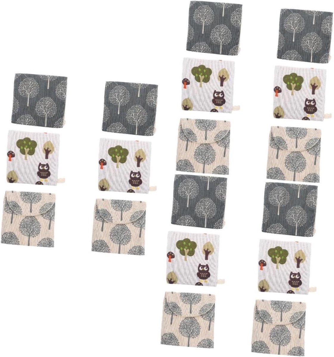 Maandverband Zakjes - Opbergtasje Luiertas - Intieme Hygiëne - Set van 18 Stuks - 13 x 13 cm - Willekeurige Stijl