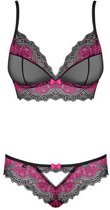 Tulia 2-Delige BH Set - Zwart/Roze - Sexy Lingerie & Kleding - Lingerie Dames