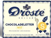 Droste Chocoladeletter Wit - Letter S - 8 x 135 gram