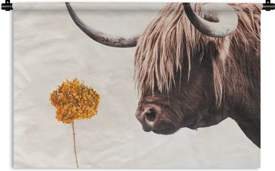 Tapisserie - Tapisserie - Highlander écossais - Bloem - Oranje - 180x120 cm - Tapisserie