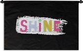 Wandkleed - Wanddoek - Zomer - Quote - Blauw - 150x100 cm - Wandtapijt