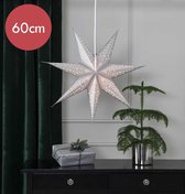Zilver hangende sterren lampenkap Blinka -60cm -Kerstdecoratie