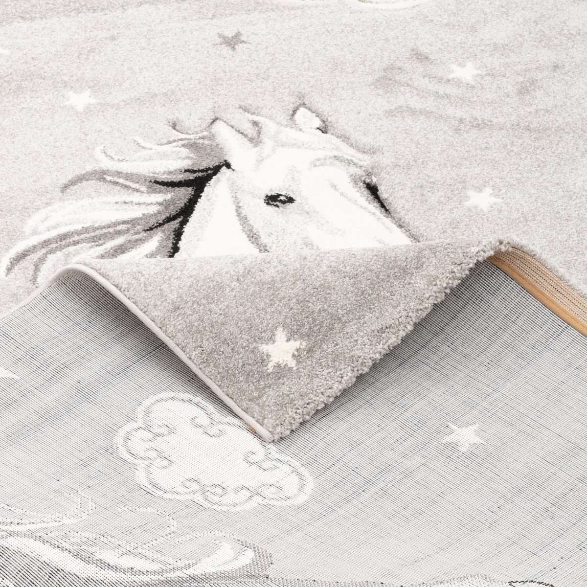 Tapis Enfant Maui Kids - Motif Nuages Pastel Ciel - 5 Tailles Au Choix - Velours Souple Et Facile à Entretenir