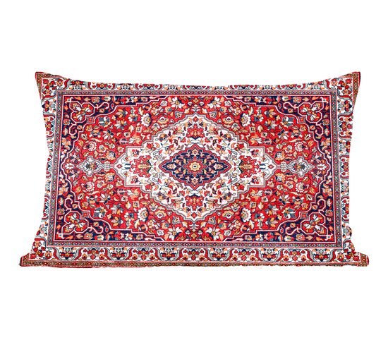 Foto: Sierkussens kussentjes woonkamer 60x40 cm perzisch tapijt vloerkleed patronen rood
