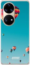 6F hoesje - geschikt voor Huawei P50 Pro -  Transparant TPU Case - Air Balloons #ffffff