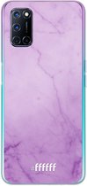 6F hoesje - geschikt voor OPPO A92 -  Transparant TPU Case - Lilac Marble #ffffff