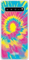 6F hoesje - geschikt voor Samsung Galaxy S10 5G -  Transparant TPU Case - Psychedelic Tie Dye #ffffff