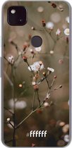 6F hoesje - geschikt voor Google Pixel 4a 5G -  Transparant TPU Case - Flower Buds #ffffff