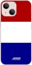 6F hoesje - geschikt voor iPhone 13 Mini -  Transparant TPU Case - Nederlandse vlag #ffffff