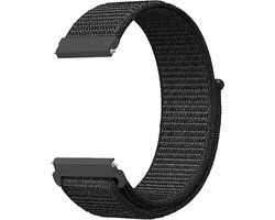 YONO Smartwatch Bandje - 22mm - geschikt voor Samsung Galaxy Watch - Garmin - Huawei - Polar - Nylon - Zwart