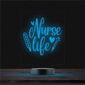 Led Lamp Met Gravering - RGB 7 Kleuren - Nurse Life