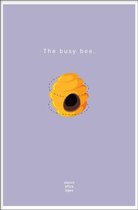 Walljar - The Busy Bee - Muurdecoratie - Poster met lijst