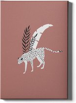 Walljar - Tropical Jaguar - Muurdecoratie - Canvas schilderij