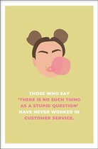 Walljar - Customer Service - Muurdecoratie - Poster met lijst