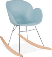 Alterego Design schommelstoel 'BASKUL' blauw van kunststof