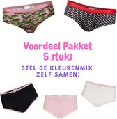 UnderWunder meisjes ondergoed – oefenbroekjes broekplassen – voordeelpakket (set van 5) - Blauw/Roze/Wit/Hartjes/Camouflage maat 104