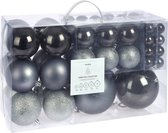 Kerstballen Set - Kerstbal - Kerst - Kerstversiering - 94 Verschillende Ballen - Zwart en Zilver