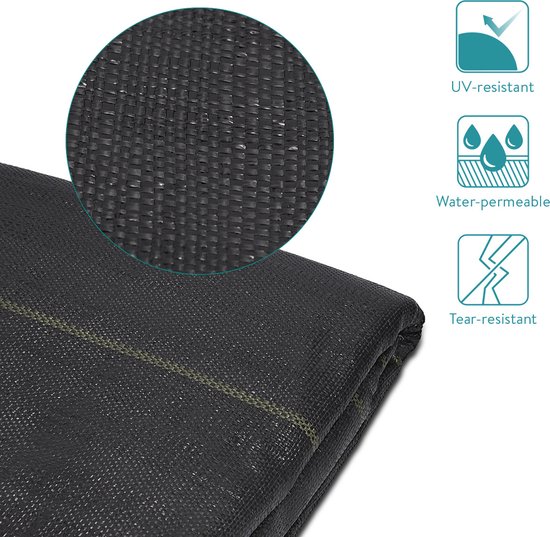 Navaris Gronddoek 50m2 - Waterdoorlatend, Scheurvast & UV-bestendig