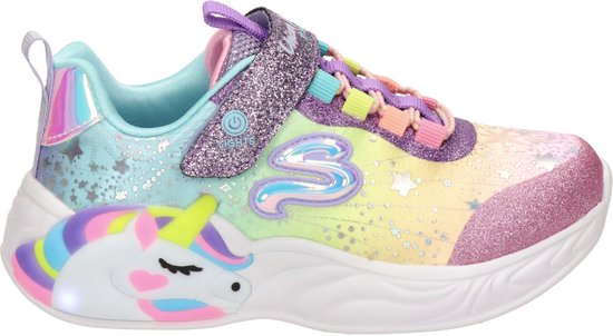 Skechers S Lights-Unicorn Dreams Meisjes Sneakers - Paars/Multicolour - Maat 36