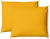 Charm & Co Kussensloop Set Geel - 2 stuks - 60 x 70 - Geel