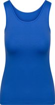 Pure Color dames top (1-pack), hemdje met brede banden, blauw -  Maat: L