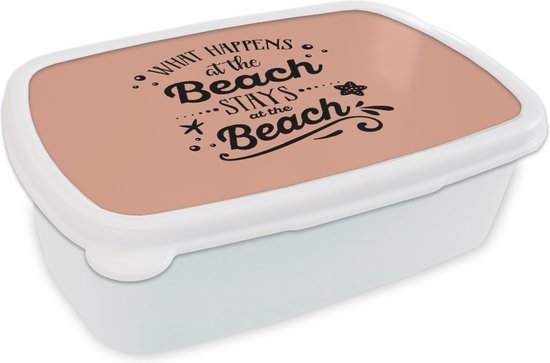 Lunch box Wit - Lunch box - Boîte à pain - Été - Citations - Étoile de mer - 18x12x6 cm - Adultes