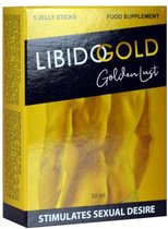 Bundle - Morningstar - Libido Gold Golden Lust - Lustopwekker Voor Man En Vrouw - 5 sachets met glijmiddel