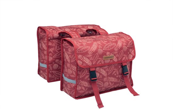 New Looxs Fiori Double Forest Dubbele Fietstas - 30 liter - Rood