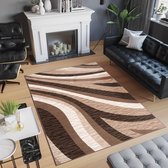 Tapiso Laila Vloerkleed Bruin Beige Woonkamer Slaapkamer Tapijt Maat- 160x230