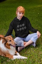 Dog Mama Hoodie,Cadeau Voor Haar,Grappige Hoodies Voor Moeder,Uniek Cadeau Voor Hond Moeders,Verwacht Geschenken,Hooded Sweatshirt,D004-014B, 3XL, Zwart