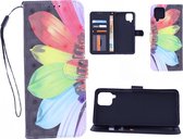 Bookcase Geschikt voor: Samsung Galaxy A42 hoesje met print - Flower 3D