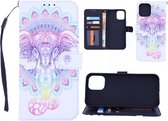 iPhone 12 Bookcase hoesje met print - Elephant 3D