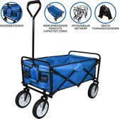 Bolderkar opvouwbaar | 70 kg gewichtscapiciteit | Inclusief tuinhandschoenen | Blauw | Bolderwagen Transportwagen