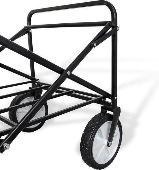Bolderkar opvouwbaar - 120 kg gewichtscapiciteit - Inclusief tuinhandschoenen - Grijs - Bolderwagen Transportwagen van Hyker. — afbeelding 4