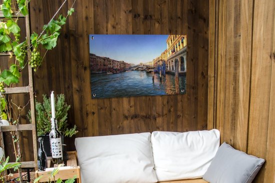 Posters de jardin hors de Venetië - Pont - Italie - 90x60 cm - Toile jardin