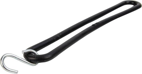 Afdekzeilwinkel - Spanrubber met s-haak 20cm elastiek zwart van Merkloos — afbeelding 4